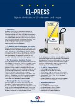 Brožura s technickými daty EL-PRESS - EL-PRESS, elektronické tlakoměry a regulátory tlaku