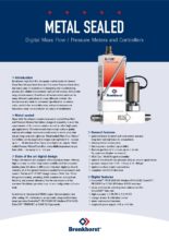 Brožura s technickými daty, hmotnostní průtokoměr Metal-Sealed - EL-FLOW Select, hmotnostní průtokoměr plynu