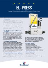 Brožura s technickými daty EL-PRESS - EL-PRESS, elektronické tlakoměry a regulátory tlaku