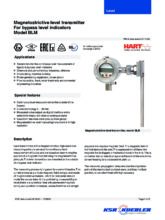 Katalogový list - Kontinuální magnetostrikční snímač BLM - Stavoznak s horní montáží UTN