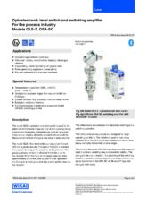 Katalogový list - Optoelektronický hladinový spínač, modely OLS-2A, OLS-2AI, OSA-SC a OSA-SCI  - Optoelektronický hladinový spínač OLS