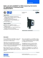 Katalogový list - Bateriový rádiový IIoT vysílač NETRIS3 - Odporový snímač hladiny FLRU pro připojení k rádiovému vysílači