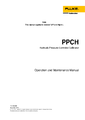 Manuál Fluke PPCH - Automatický hydraulický regulátor/kalibrátor tlaku PPCH