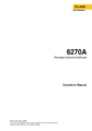 Manuál Fluke 6270A - Modulární regulátor / kalibrátor tlaku 6270A